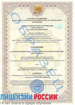 Образец разрешение Липецк Сертификат ISO 50001